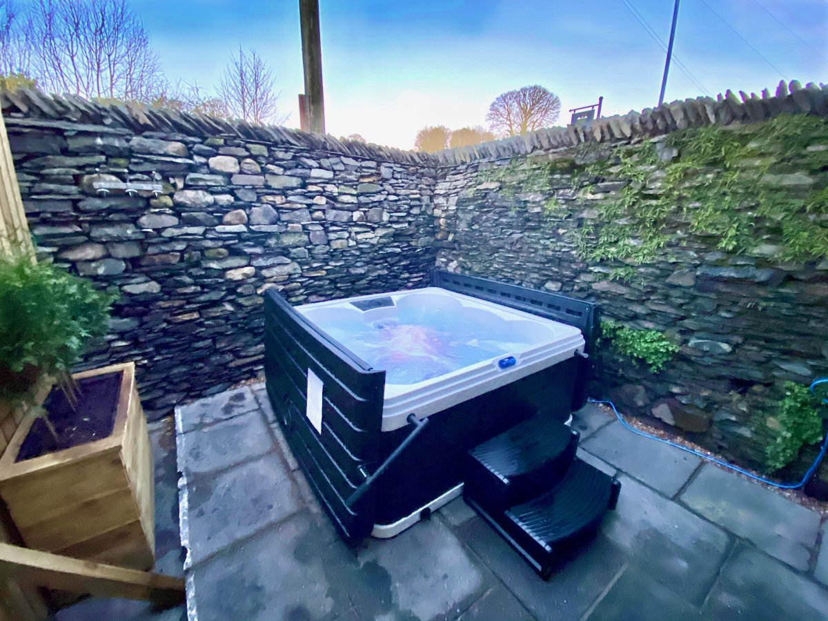 Hot tub for relaxing after a hard day's work